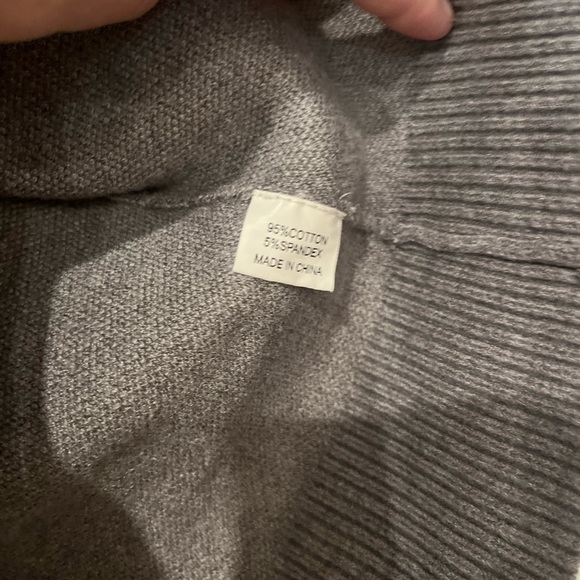 Women's Long Sleeve Crew Neck  Animal Leopard Print Knit Pullover Sweater Gray - Picture 4 of 5